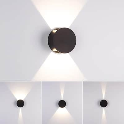 Led wall light black hallway light plastic mount light
