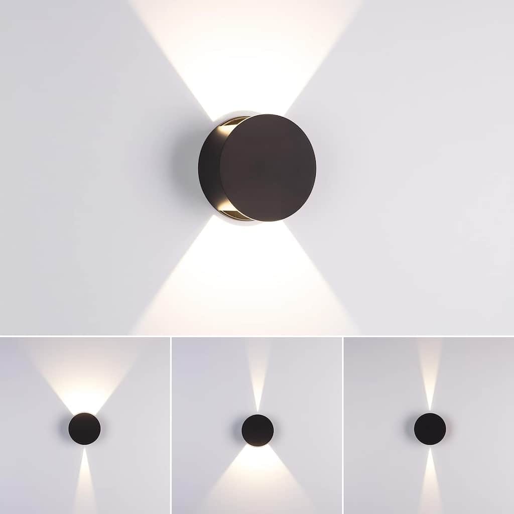 Led wall light black hallway light plastic mount light