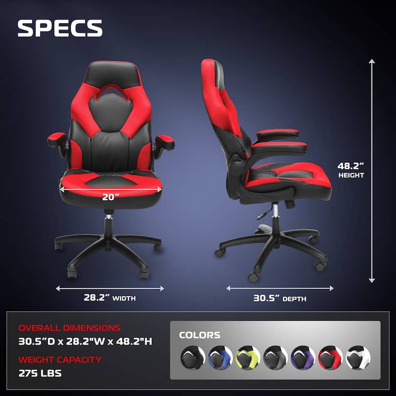 RESPAWN 3085 Ergonomic Gaming Chair, High Back PC Computer Desk Office Chair, Flip-up Arms