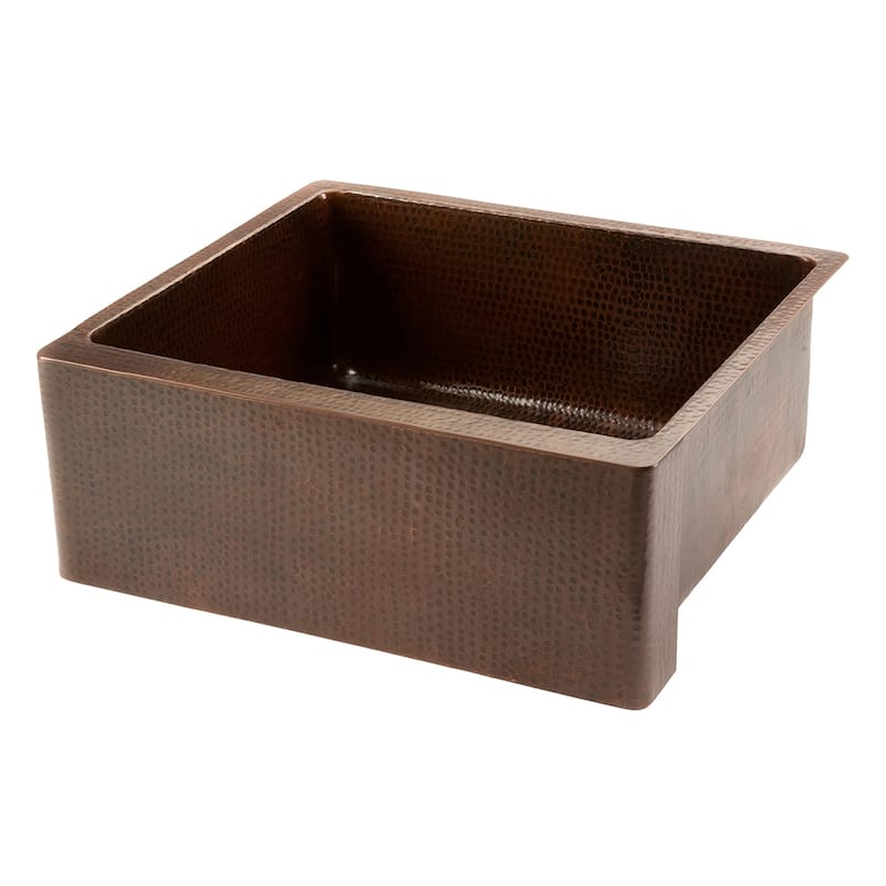 25-in Hammered Copper Apron Front Single Basin Kitchen Sink (KASDB25229)
