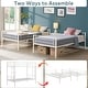 preview thumbnail 3 of 28, Twin Over Twin Bunk Bed with Safety Guardrails and 2 Ladders for home