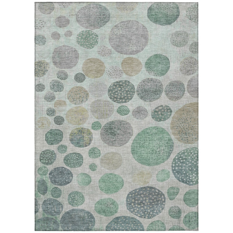 HomeRoots Geometric Transitional Rectangle Outdoor Rug