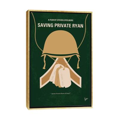 iCanvas "Saving Private Ryan Minimal Movie Poster" by Chungkong Framed Canvas Print