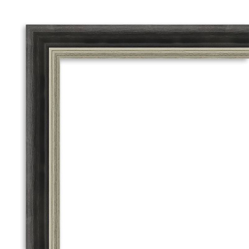Theo Narrow Wood Framed Grey Corkboard Bulletin Board