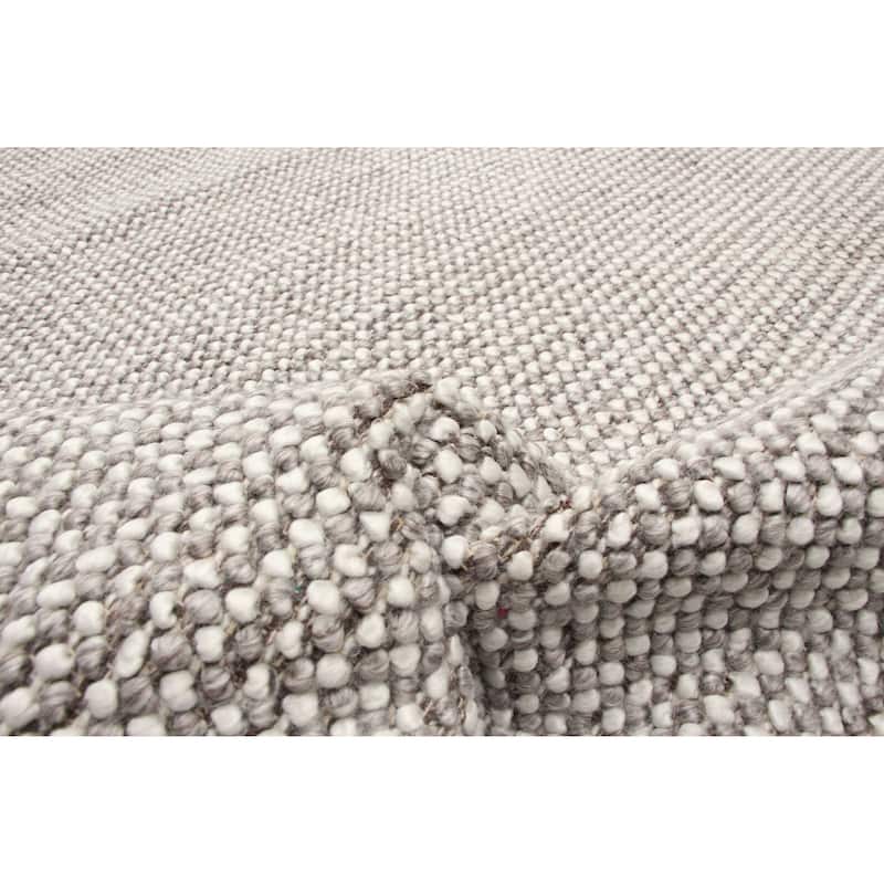 ECARPETGALLERY Braid weave Sienna Taupe Wool Rug - 5'0 x 8'3