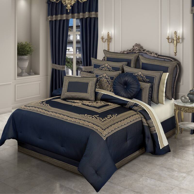 J. Queen New York Excelsior Royal Blue Comforter Set