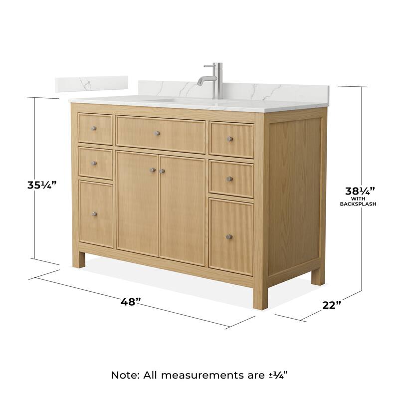 Wyndham Collection WCF9292-48S-QTZ-UNSMXX Pendry 48" Free Standing