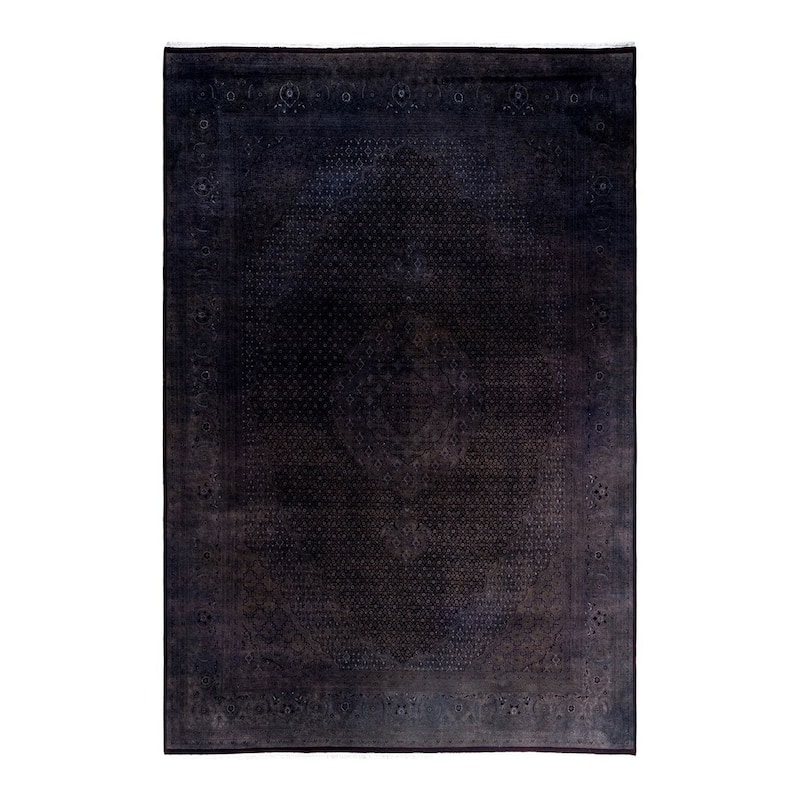 Fine Vibrance One-of-a-Kind Hand-Knotted Area Rug - Brown, 9' 0" x 13' 4" - 9' 0" x 13' 4"