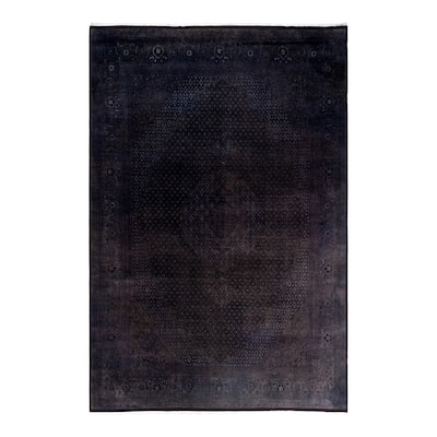 Fine Vibrance One-of-a-Kind Hand-Knotted Area Rug - Brown, 9' 0" x 13' 4" - 9' 0" x 13' 4"