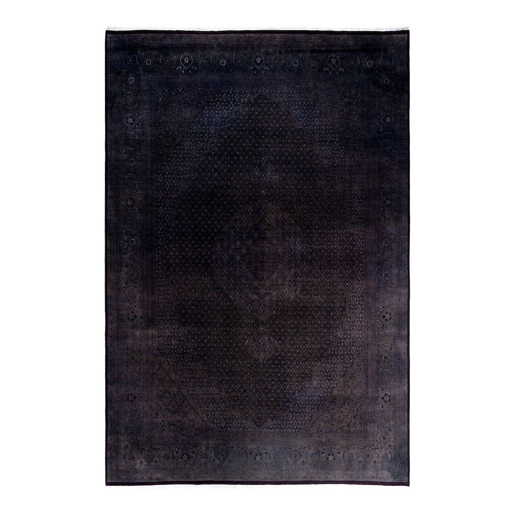 Fine Vibrance One-of-a-Kind Hand-Knotted Area Rug - Brown, 9' 0" x 13' 4" - 9' 0" x 13' 4"