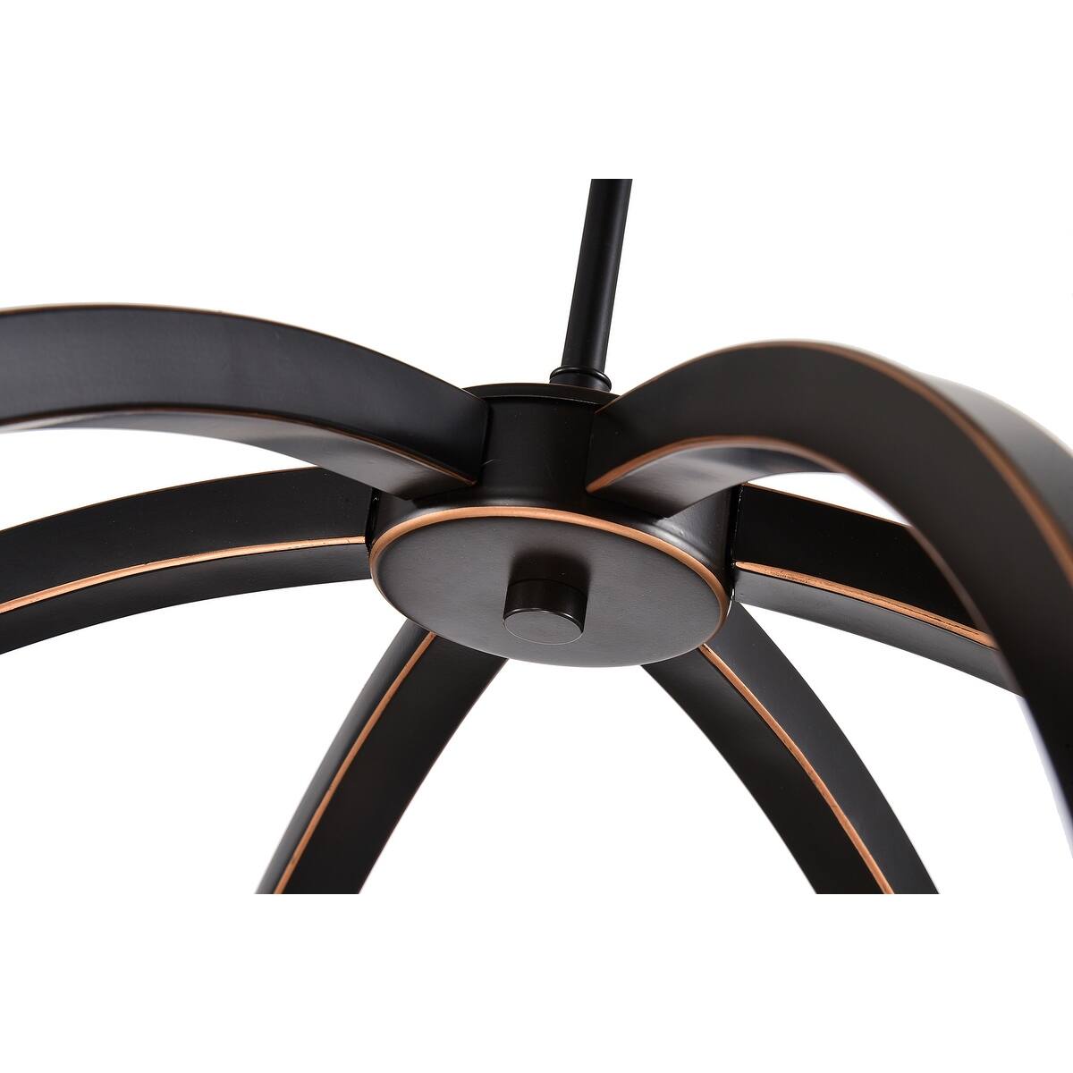 6Light Oil Rubbed Bronze Orb Globe Industrial Chandelier Bed Bath