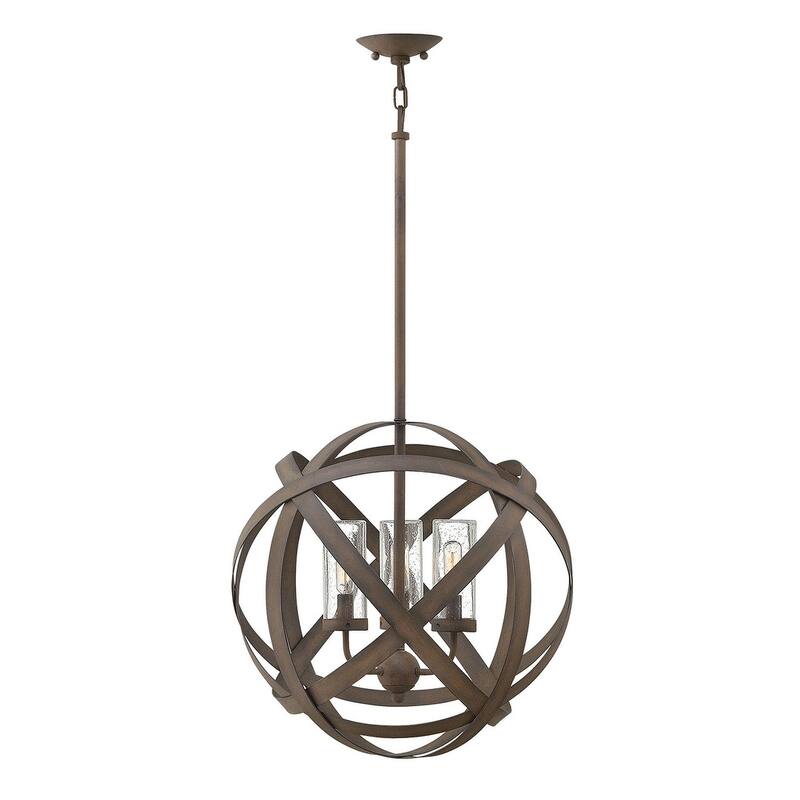 Hinkley Lighting Carson 12v 10.5w 3 Light 19" Wide Open Air Outdoor - Vintage Iron