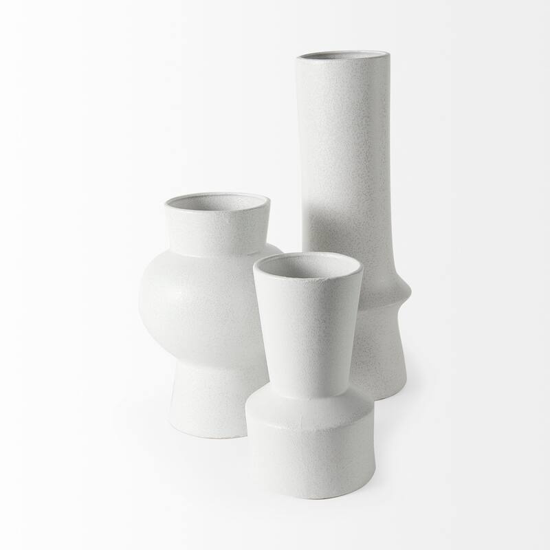Laforge 5.5L x 5.5W x 9.4H White Ceramic Vase