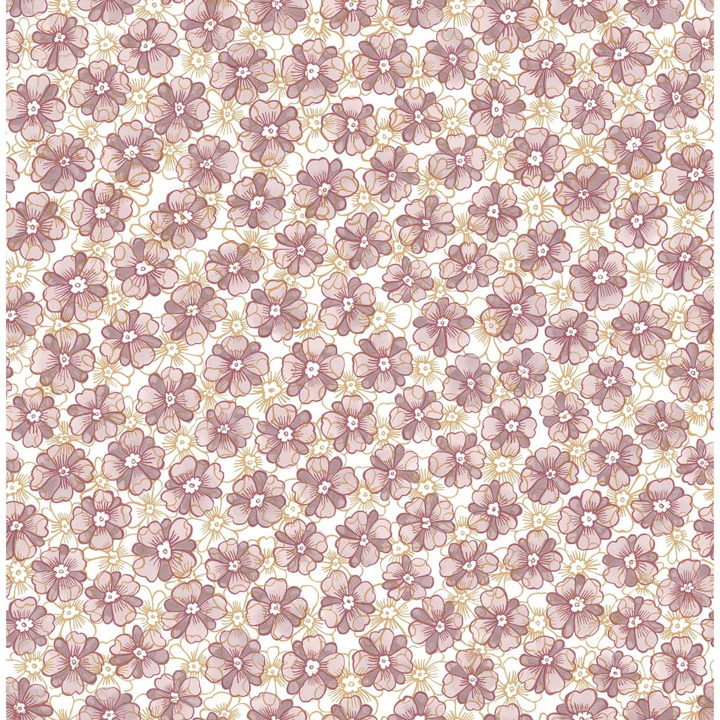 A-Street Prints Allison Lavender Floral Wallpaper
