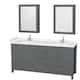 Option Dark Gray / Carrara Cultured Marble Top / Brushed