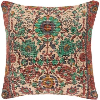 Artistic Weavers Eris Oriental Traditional Orange Feather Down or Poly Filled Throw Pillow 22-inch