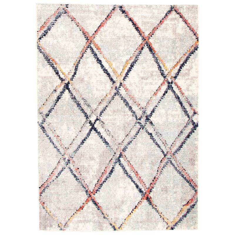 ECARPETGALLERY Morocco Abstract Moroccan Rug - 5'3" x 7'3" - Ivory