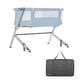 preview thumbnail 15 of 24, Dream On Me Skylar Bassinet in Grey Blue