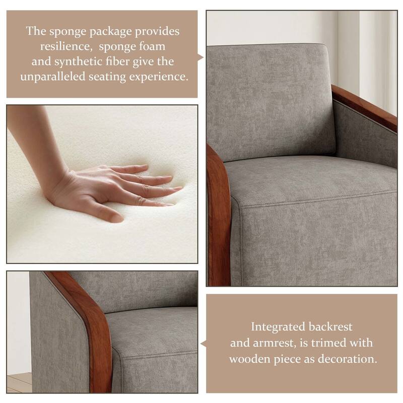 Modern Upholstered Swivel Accent Chair