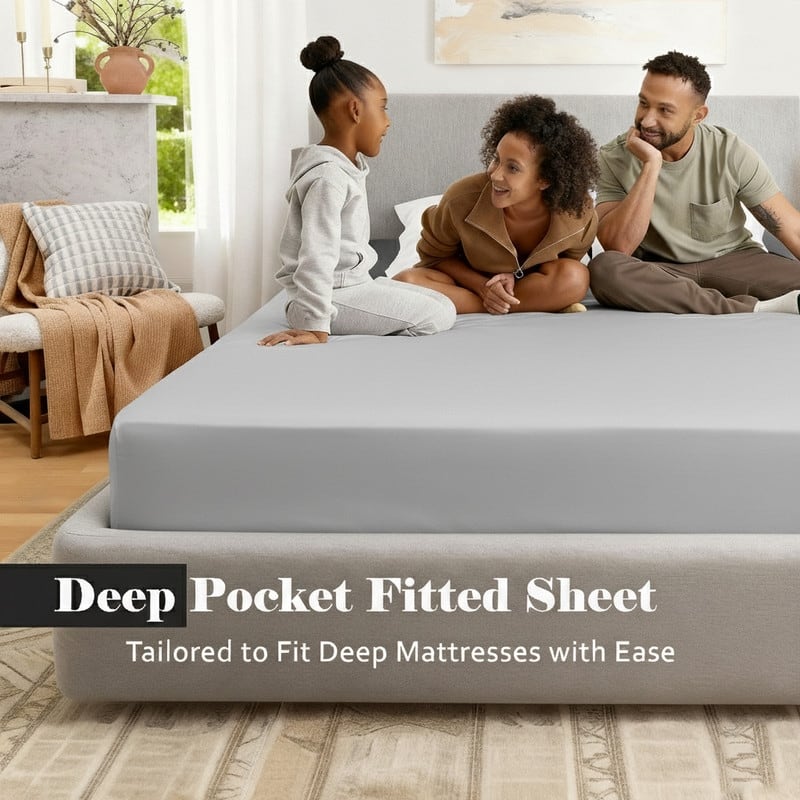 Superior Egyptian Cotton 1000 TC Deep Pocket Sheet Set