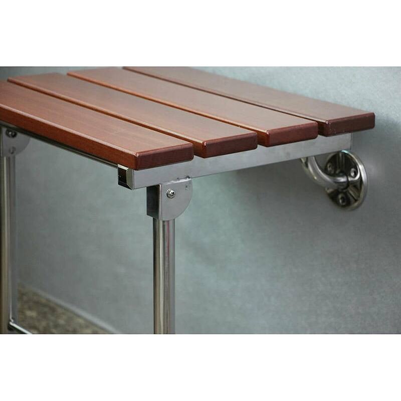Wooden Foldable Wall Mounted Shower Seat
