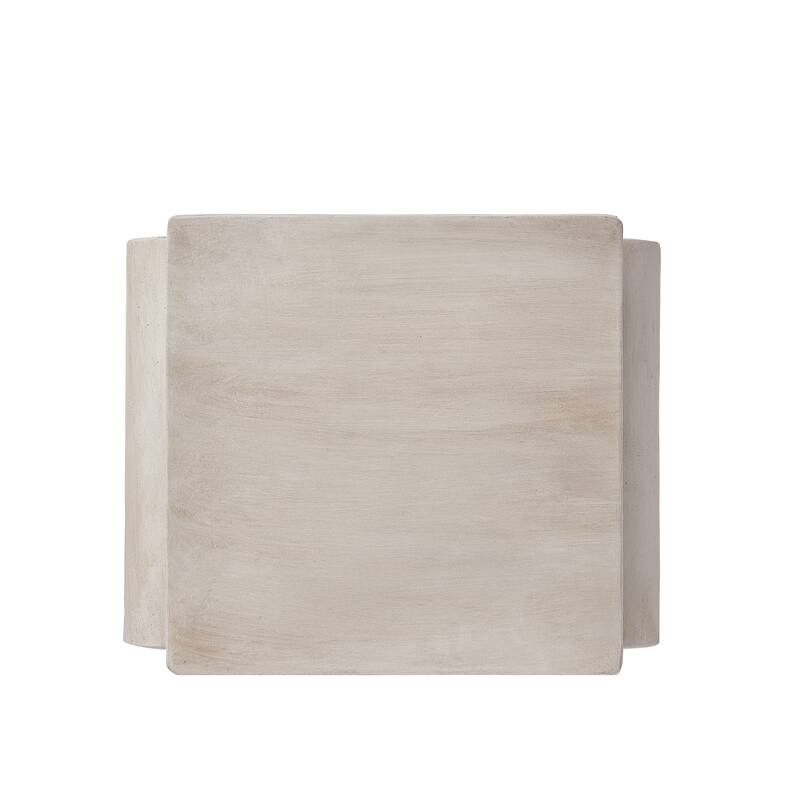 Christopher Knight Home -Saffron Outdoor Handcrafted Greco-Roman MGO Pedestal Column Stand, Fluted Detailed Design - 39.3"H