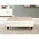 preview thumbnail 2 of 7, Hydeline Aliso Top Grain Leather Ottoman White