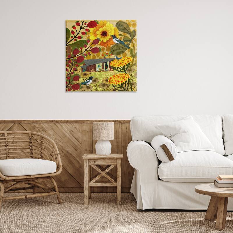 Stupell Warm Autumnal Cottage Canvas Wall Art Design By Kay Widdowson