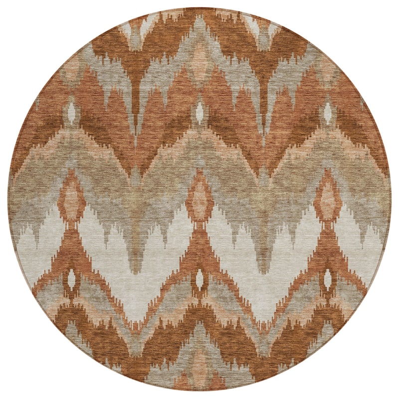HomeRoots Ikat Transitional Rectangle Outdoor Rug
