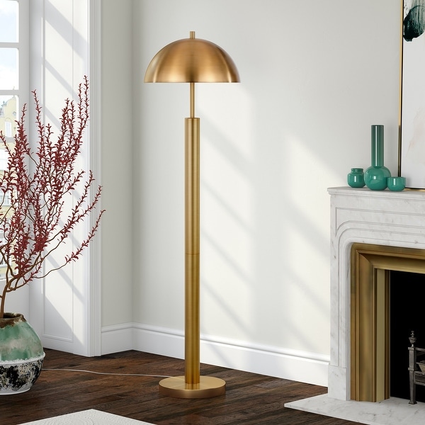 York Brass Finish Floor Lamp - On Sale - Overstock - 32749787