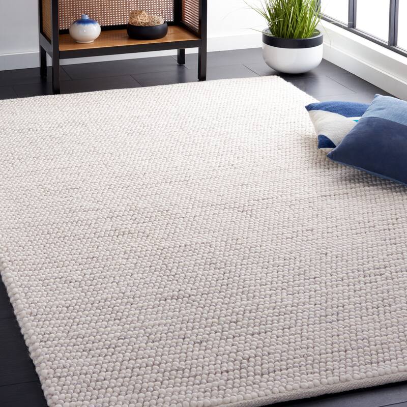 SAFAVIEH Handmade Natura Courtney Wool Rug - 8' Square - Ivory/Beige
