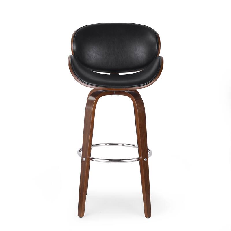 Mid-Century Modern Bar Stool，Bentwood Swivel Bar Stool