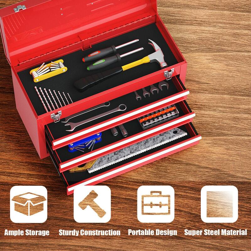 Costway Portable Tool Chest Box Storage Cabinet Garage Mechanic
