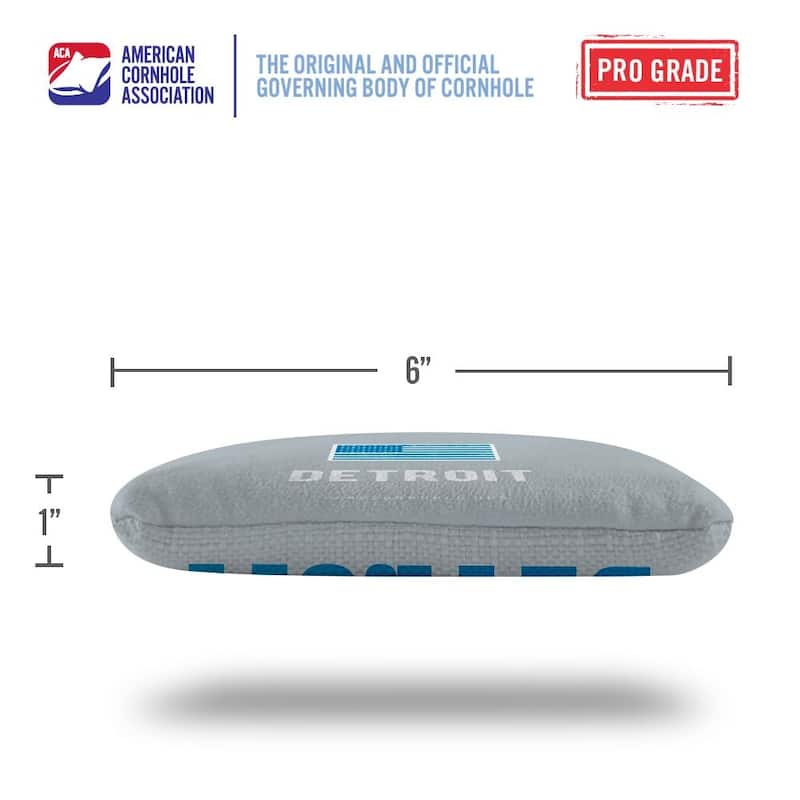 Detroit Football Gray Dual Sided Cornhole Bags