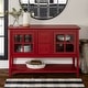 preview thumbnail 1 of 12, Middlebrook Designs Rustic Glass-Door 52-inch Buffet Antique Red