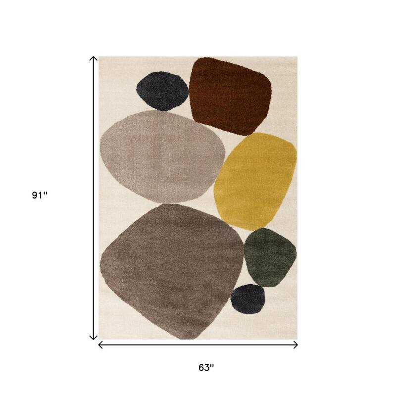 HomeRoots Geometric Modern Rectangle Area Rug - 5' X 8'