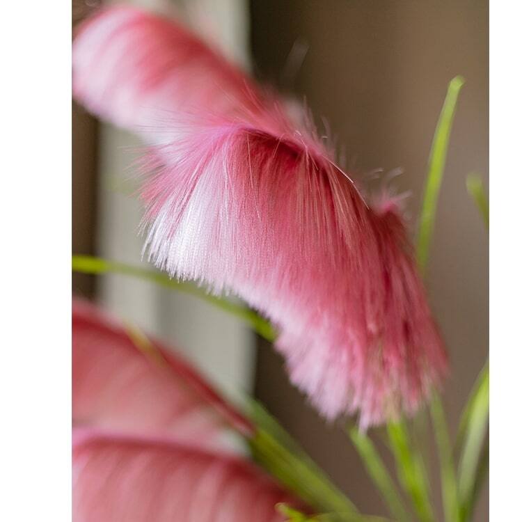 RusticReach Artificial Pink Reed Grass Stem 45" Tall