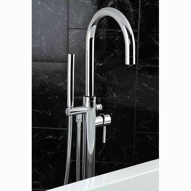 Kingston Brass Concord Floor Mounted Clawfoot Tub Filler with Metal