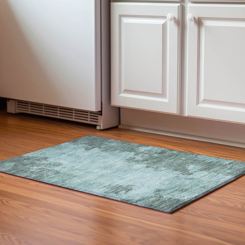 Premium Washable Super Soft Mayfield Rug - Teal - 1'8" x 2'6"