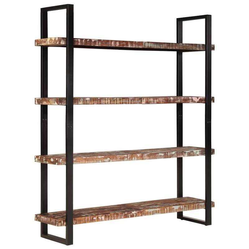 vidaXL 4-Tier Bookcase 63"x15.7"x70.9" Solid Reclaimed Wood