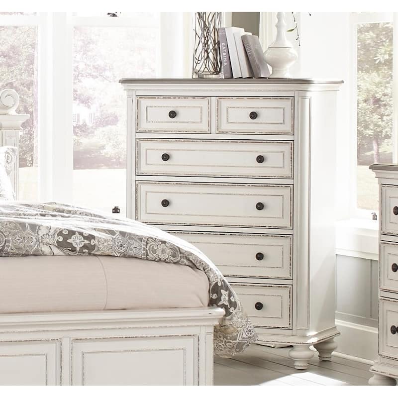 Traditional Design 1pc Chest of Drawers Storage Dark Finished Knobs Wooden Bedroom Furniture