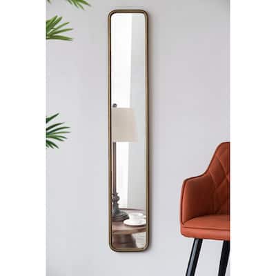 47" x 8" Full Length Mirror with Antique Gold Metal Frame