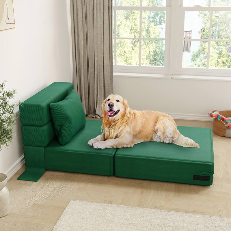 Convertible Compression Corduroy Sectional Sofa (Set of 4)