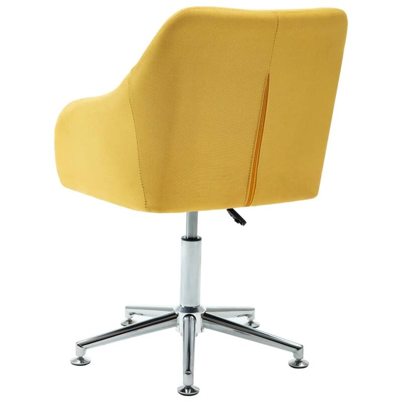 vidaXL Dining Chair 360 Degrees Swivel Accent Desk Chair with Arms Fabric - 21.7" x 20.9" x (30.7"-36.2")