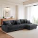 118.4"W Plush Modular Sectional Sofa with Pillows