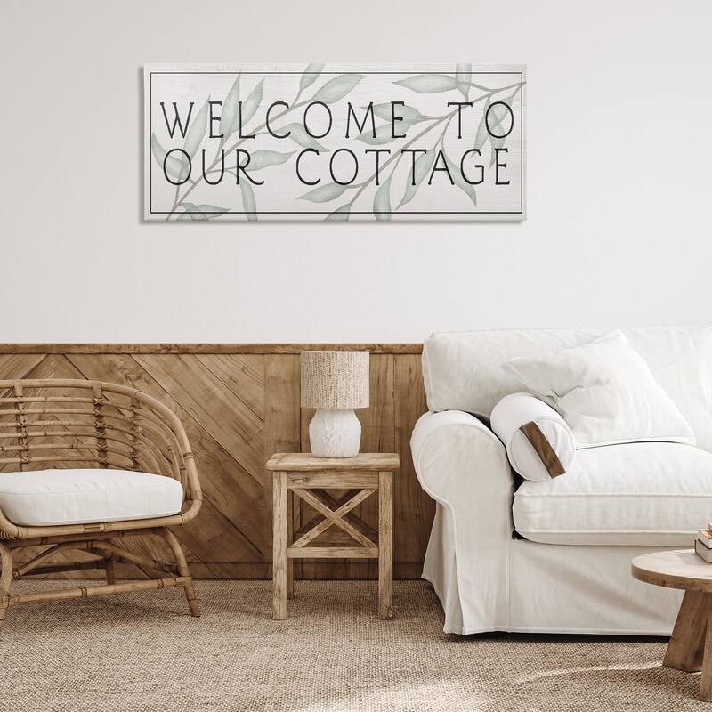Stupell Rustic Cottage Welcome Canvas Wall Art Design By Lil' Rue