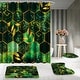 preview thumbnail 30 of 29, 4 Pcs Bathroom Shower Curtain Set,Bathroom Sets with Rugs