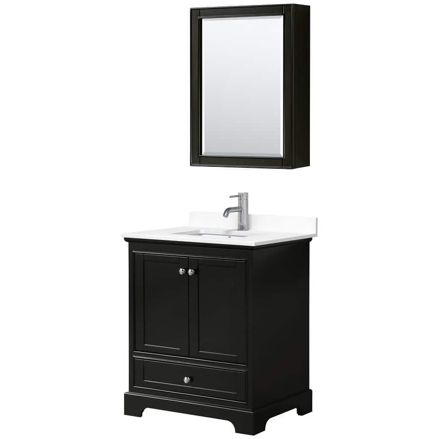 Wyndham Collection Deborah 30" Free Standing Single Basin Vanity Set