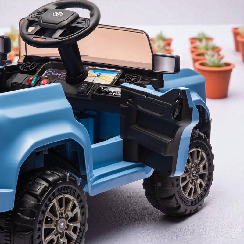 12V Licensed Toyota LC250 Ride-On Car with Remote Control, Four-Wheel Suspension, Bluetooth,LED Lights,USB,Music for Kids 2-4