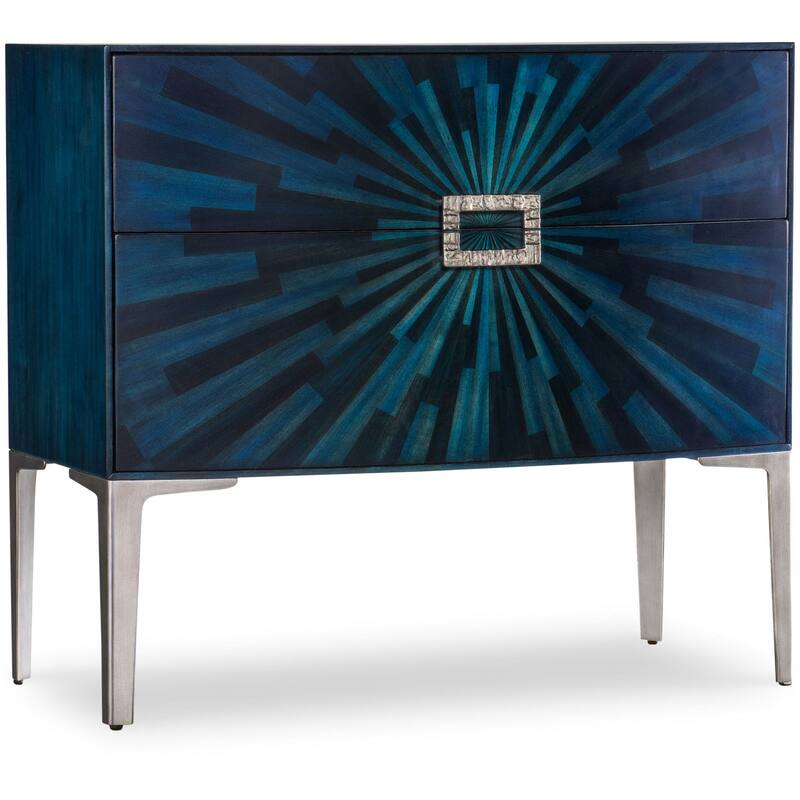 Hooker Furniture 628-85667-45 Cosmic 36" Wide 2 Drawer Maple and - Blue - Blue